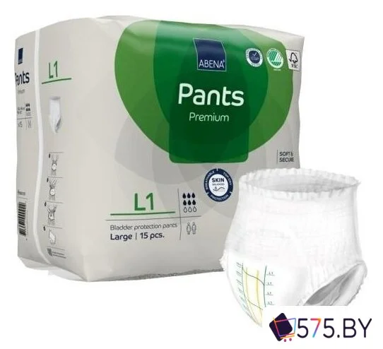 Трусы-подгузники для взрослых Abena Pants L1 Premium (15 шт) в магазине 575.by