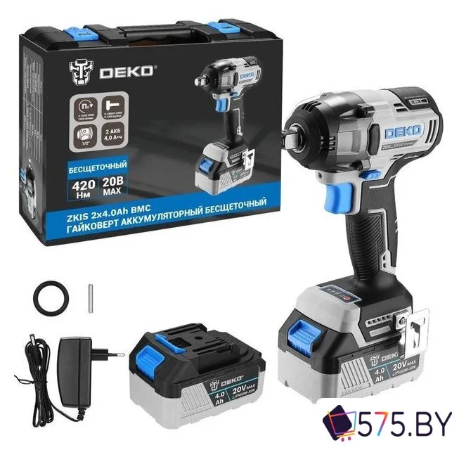 Гайковерт Deko ZKIS Set 083-1087 (с 2-мя АКБ, кейс) в магазине 575.by