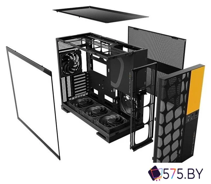 Корпус Geometric Future Model 5 Vent 5FAN (черный/желтый) в магазине 575.by