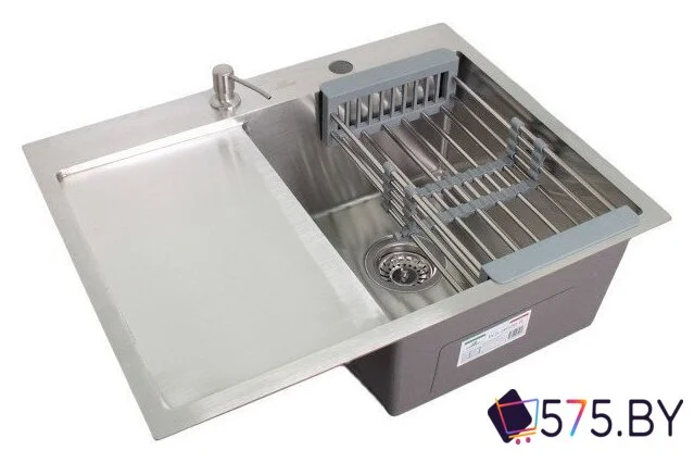 Кухонная мойка Wisent WS-36550-R/GER013 (с сифоном, дозатором и коландером) в магазине 575.by