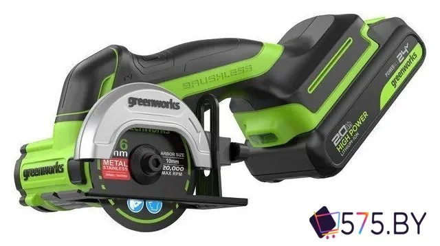 Угловая шлифмашина Greenworks GD24UCS 3402007CUA (с 1-им АКБ) в магазине 575.by