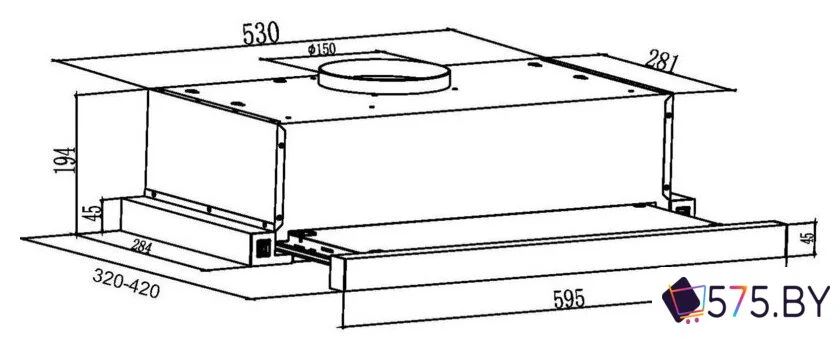 Кухонная вытяжка Schtoff TFH-5360 GBK (черный) в магазине 575.by