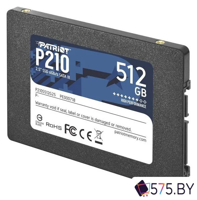 SSD Patriot P210 512GB P210S512G25 в магазине 575.by