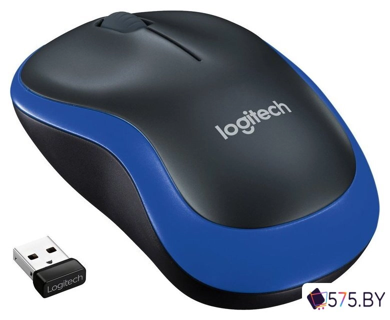 Мышь Logitech M185 (черный/синий) в магазине 575.by