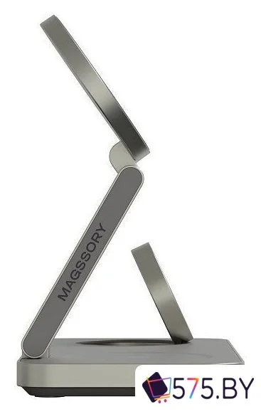 Беспроводное зарядное Magssory Yoga 3 в 1 Charging Station для Samsung Qi2 WCH017t (титан) в магазине 575.by