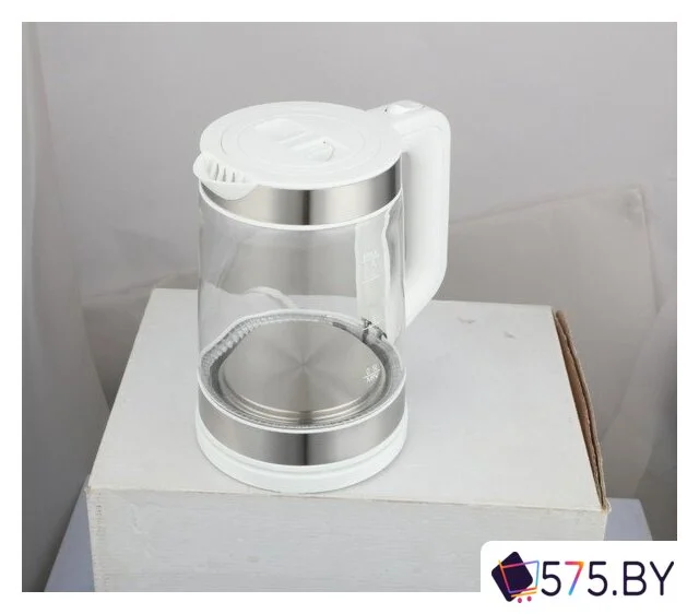 Электрический чайник Brevio Glass Kettle BV1706 (белый) в магазине 575.by