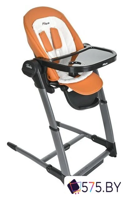 Высокий стульчик Pituso Triola (черная рама/оранжевый) в магазине 575.by
