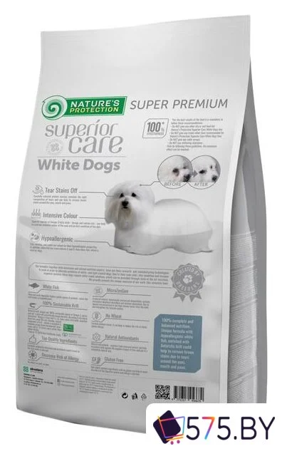 Сухой корм для собак Nature's Protection Superior Care White Dogs GF White Fish Adult Small & Mini 10 кг в магазине 575.by