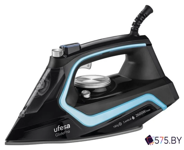 Утюг Ufesa PV2600 GlidePro (черный/голубой) в магазине 575.by
