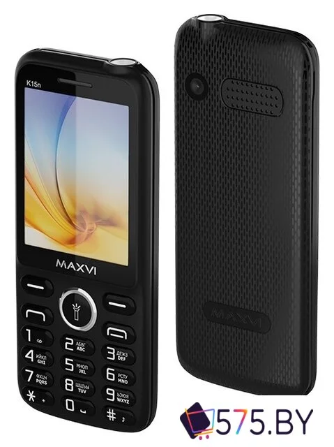 Кнопочный телефон Maxvi K15n (черный)