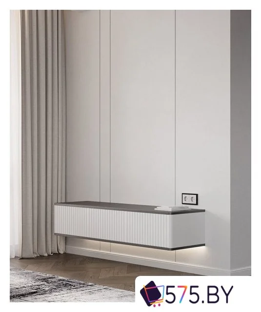 Тумба Shtabe Royal 5030 эко (белый/металл бруклин) в магазине 575.by