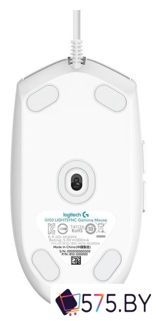 Игровая мышь Logitech G102 Lightsync (белый) в магазине 575.by