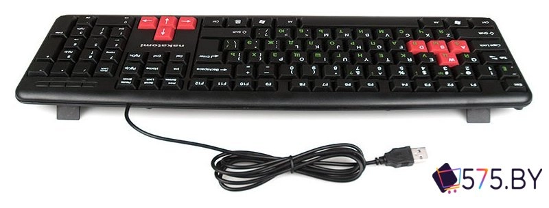 Клавиатура Nakatomi KN-02U Black-Red в магазине 575.by