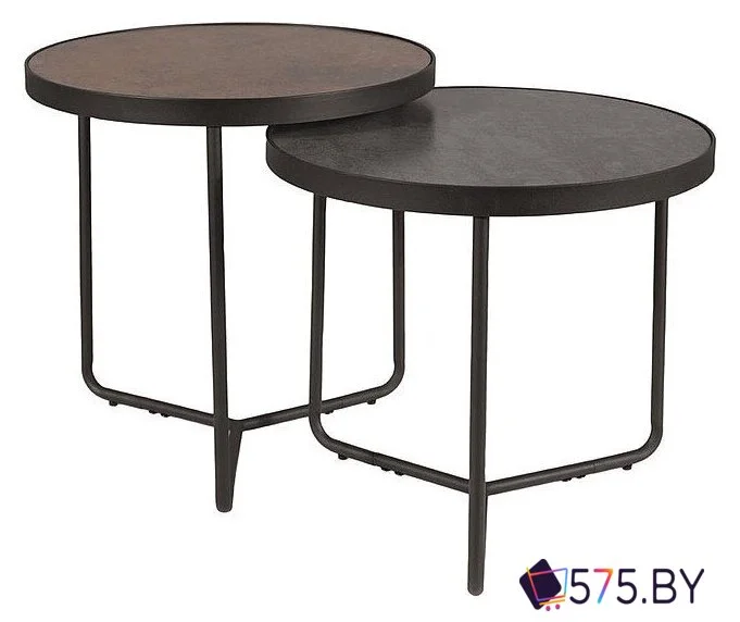 Журнальный столик Signal PENELOPE (серо-коричневый эффект камня/черный) в магазине 575.by