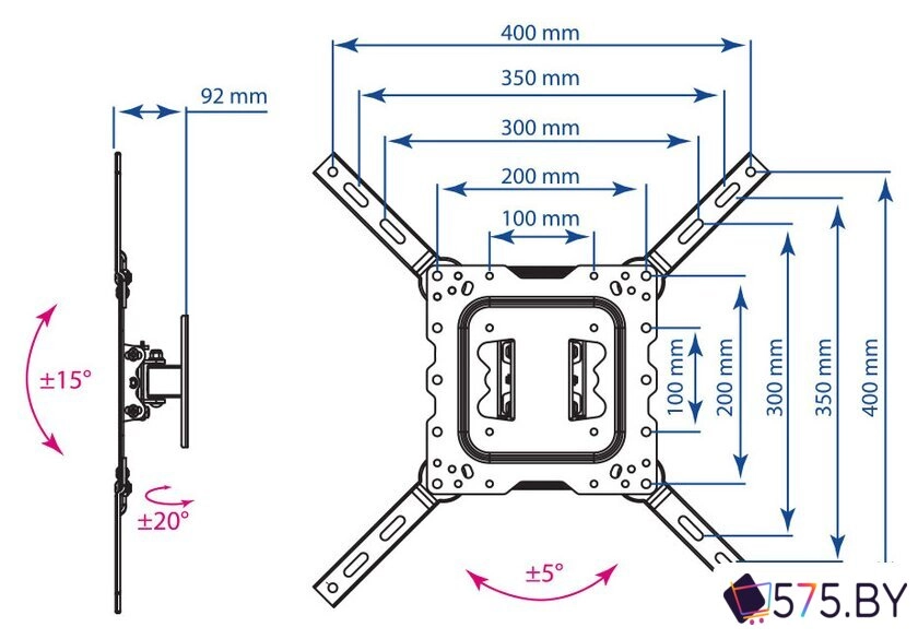 Кронштейн для телевизора Kromax DIX-16 в магазине 575.by