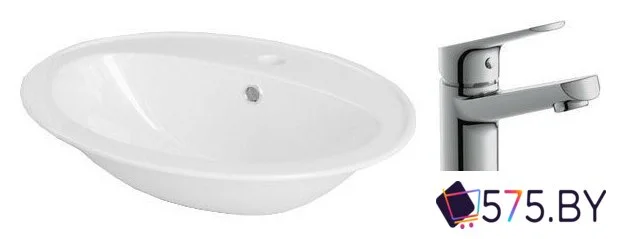 Умывальник Cersanit Calla 54 S-UM-Cl/1-w + 63034 в магазине 575.by