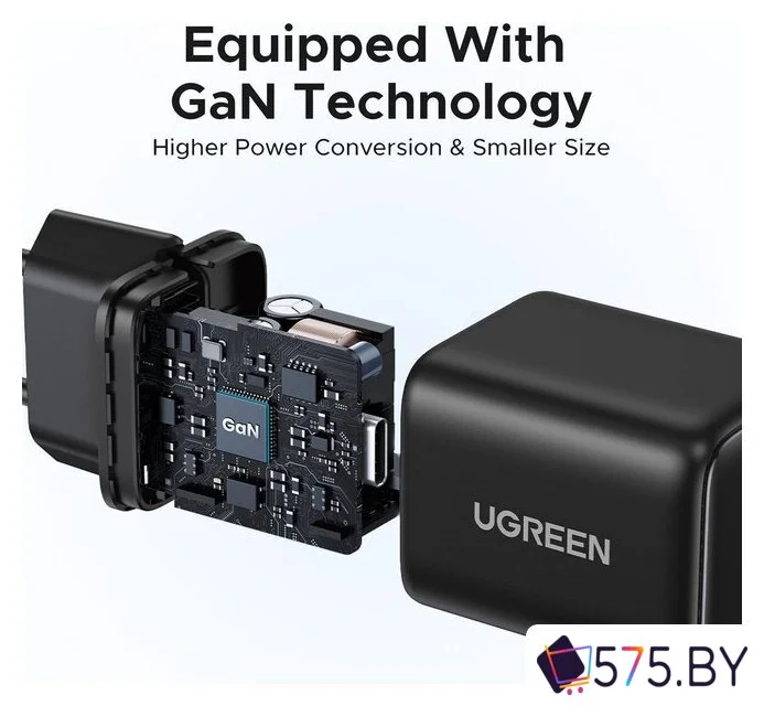 Сетевое зарядное Ugreen X517 65736 (черный) в магазине 575.by