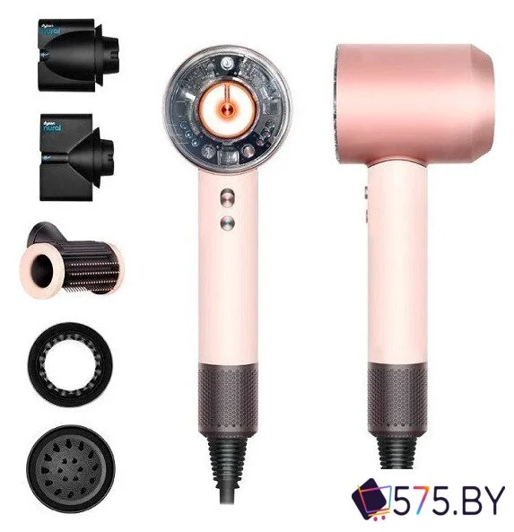Фен Dyson HD16 Supersonic Nural Straight+Wavy (без кейса, с переходником на евровилку, керамический розовый/розовое золото) в магазине 575.by