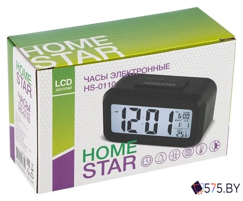 Настольные часы HomeStar HS-0110 (черный) в магазине 575.by