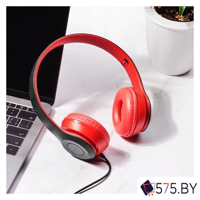 Наушники Borofone BO5 (черный/красный) в магазине 575.by