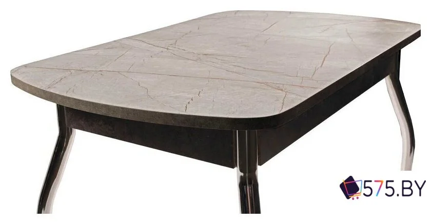 Кухонный стол ВВР Пластиковый 110x70 (каспий серый/изогнутое) в магазине 575.by