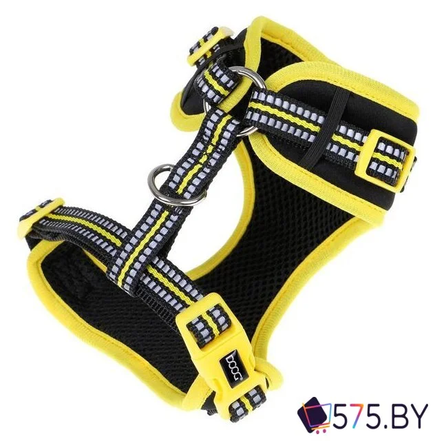 Шлея Doog Neoflex Bolt HARBOLT-XL (черный с желтым кантом) в магазине 575.by