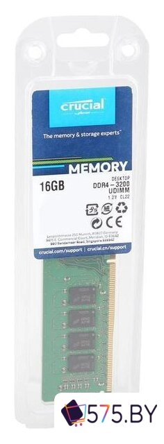 Оперативная память Crucial 16GB DDR4 PC4-25600 CT16G4DFRA32A в магазине 575.by