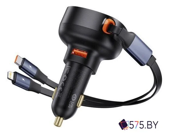 Автомобильное зарядное Baseus Enjoyment Pro 2-in-1 Car Charger C+L 60W C00057802111-02 в магазине 575.by