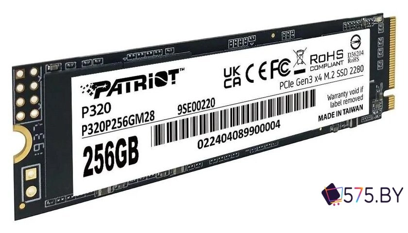 SSD Patriot P320 256GB P320P256GM28 в магазине 575.by