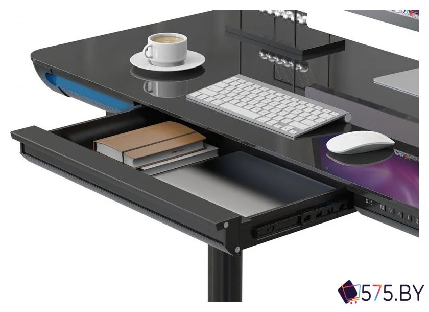 Стол с регулировкой высоты CACTUS CS-EGD-BK-LED в магазине 575.by