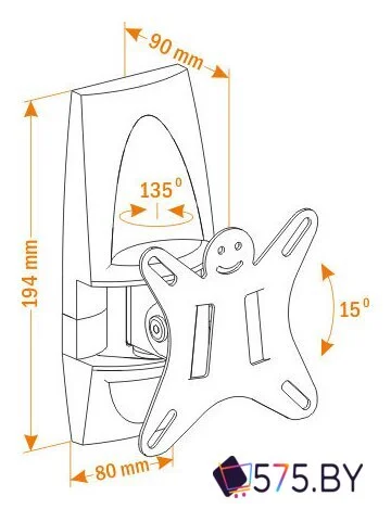 Кронштейн для телевизора Holder LCDS-5003 в магазине 575.by