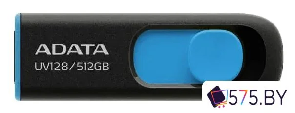 USB Flash ADATA DashDrive UV128 512GB (черный/синий) в магазине 575.by