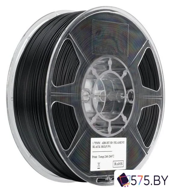 Пластик eSUN ABS-HT ABS-HT175B1TZ1 (1.75мм, 1кг, черный) в магазине 575.by