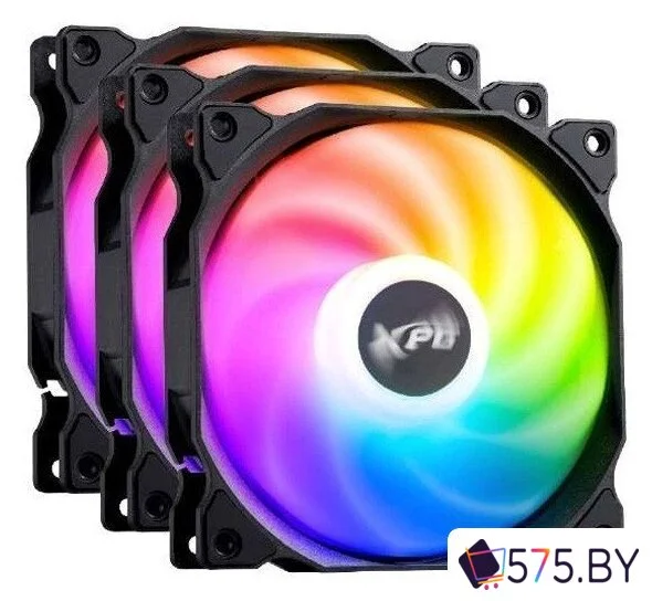 Комплект вентиляторов для корпуса ADATA XPG Vento 120x3 ARGB PWM (черный) в магазине 575.by