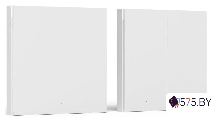 Выключатель Aqara Smart Wall Switch H1 двухклавишный без нейтрали (белый) в магазине 575.by