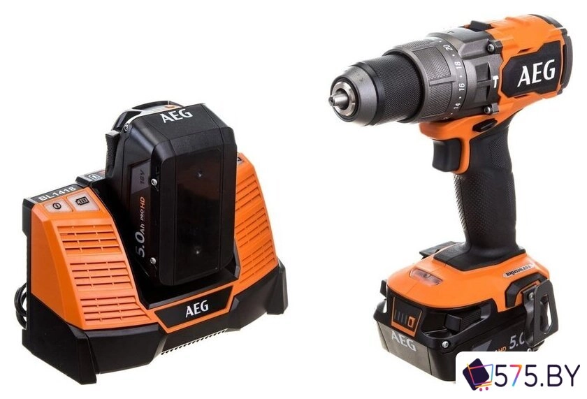 Ударная дрель-шуруповерт AEG Powertools BSB 18C3BL-502C 4935478939 (с 2-мя АКБ 5 Ач, кейс) в магазине 575.by