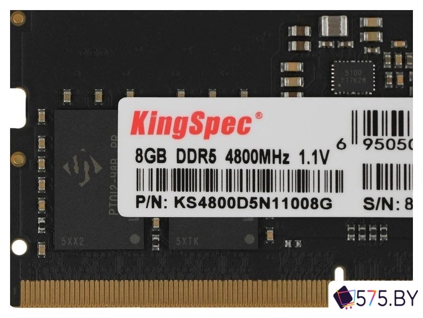 Оперативная память KingSpec 8ГБ DDR5 SODIMM 4800 МГц KS4800D5N11008G в магазине 575.by