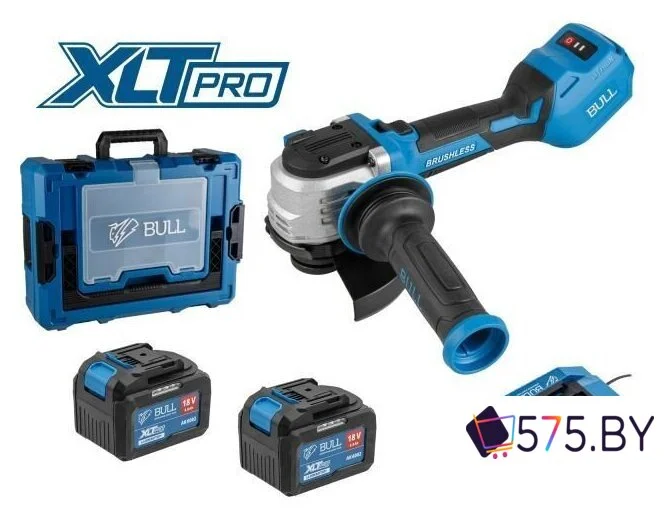Угловая шлифмашина Bull CSG 1812-1 SR XLTpro Xcase 1333998 (с 2-мя АКБ, кейс) в магазине 575.by
