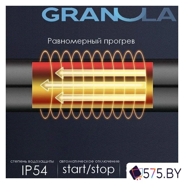 Полотенцесушитель Granula Квадро Сплит 50х80 (терморегулятор с таймером графит) в магазине 575.by