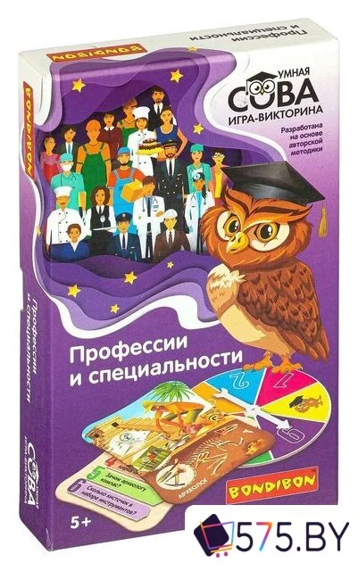 Развивающая игра Bondibon Умная сова. Профессии и специальности ВВ4005 в магазине 575.by