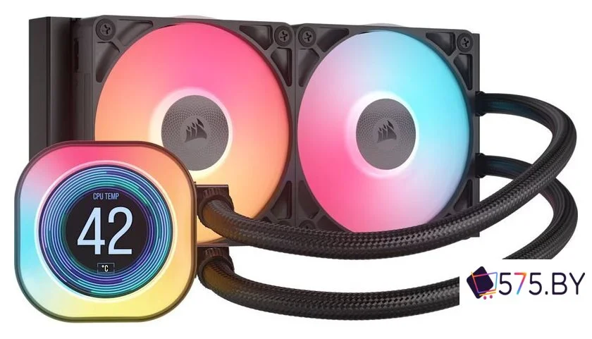 Система жидкостного охлаждения для процессора Corsair iCUE LINK TITAN 240 RX LCD CW-9061022-WW в магазине 575.by