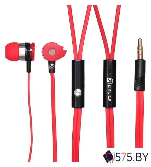Наушники Оклик HS-S-210 (красный) в магазине 575.by