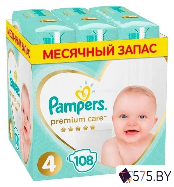 Подгузники Pampers Premium Care 4 (108 шт) в магазине 575.by