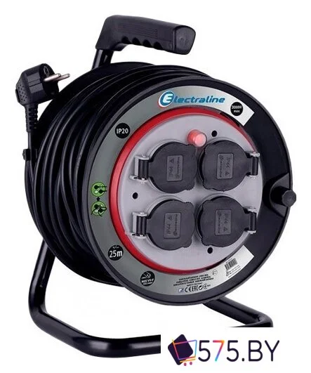 Удлинитель на катушке Electraline 49125 25 м в магазине 575.by