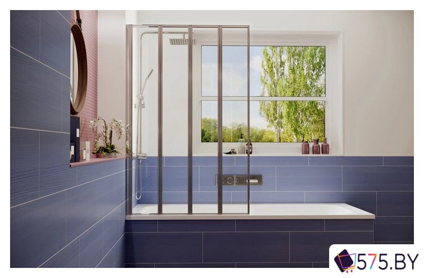 Стеклянная шторка для ванны Ambassador Bath Screens 16041110L 90 в магазине 575.by