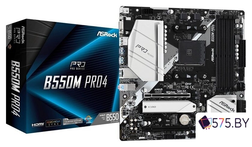 Материнская плата ASRock B550M Pro4 в магазине 575.by