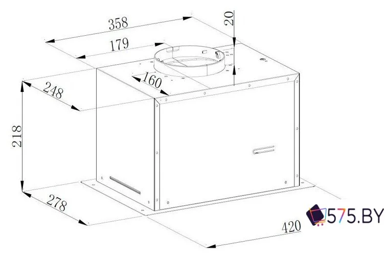 Кухонная вытяжка Weissgauff Dubhe 450 White в магазине 575.by