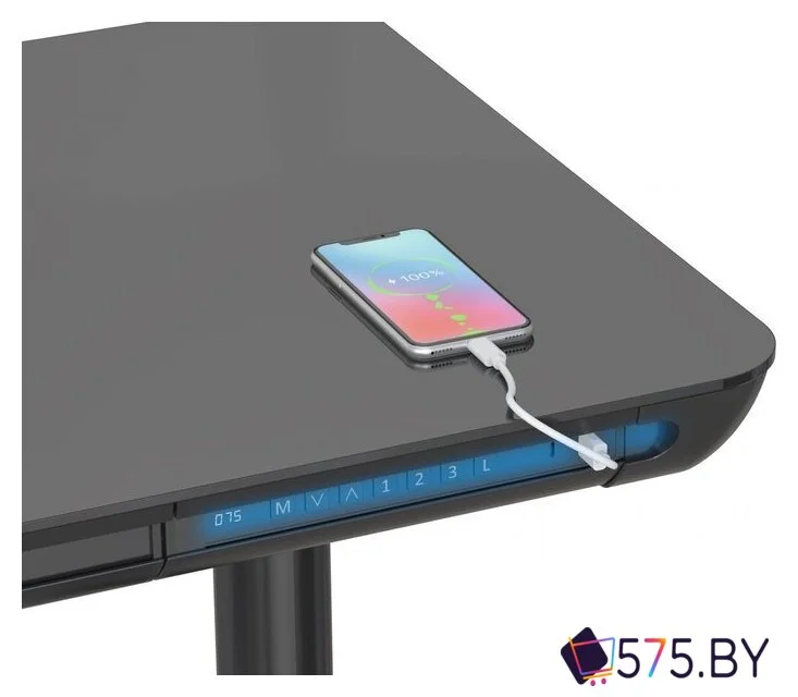 Стол с регулировкой высоты CACTUS CS-EGD-BK-LED в магазине 575.by