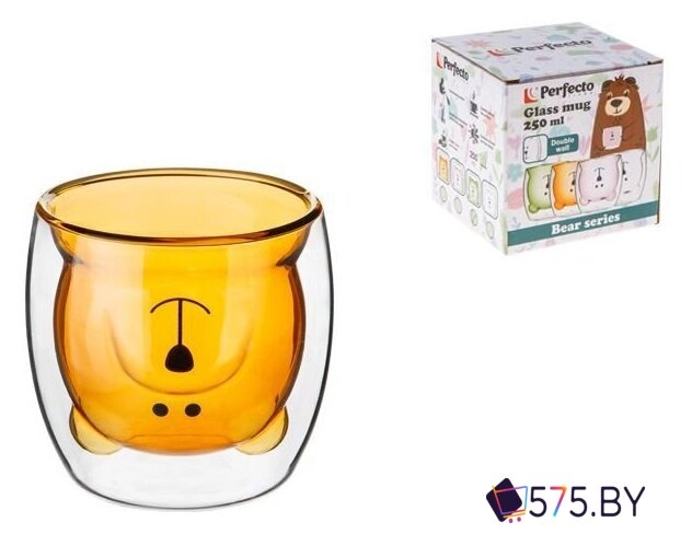 Стакан Perfecto Linea Bear 30-125002 (оранжевый) в магазине 575.by