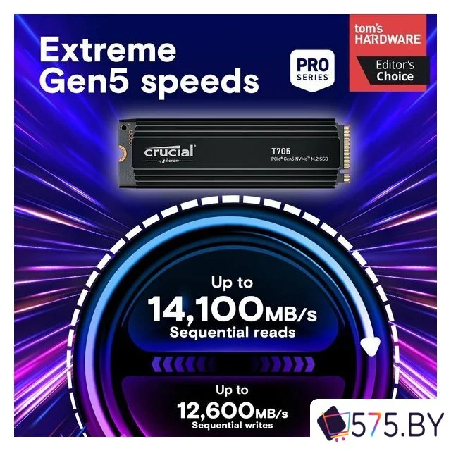 SSD Crucial T705 4TB CT4000T705SSD5 в магазине 575.by